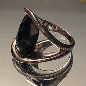 * 3/$20 * Costume Jewelry Black Gemstone ring